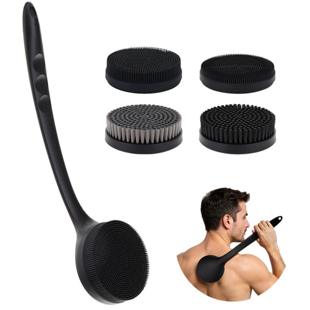 Men'S Accessories Types - Sikat Mandi Silikon Gagang Panjang dengan