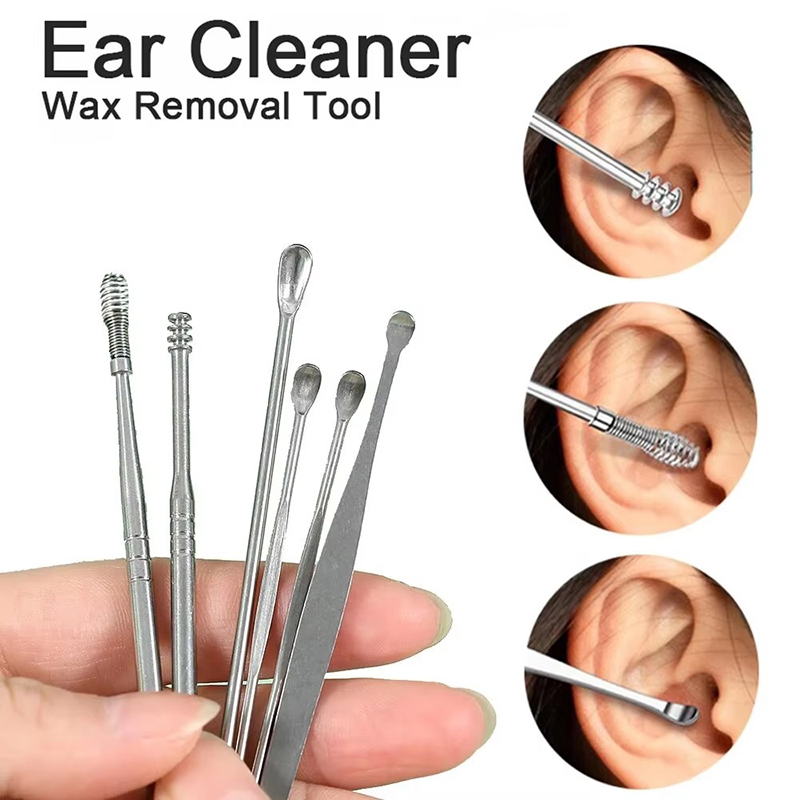 Men'S Accessories Types - 6Pcs Alat Pembersih Kotoran Telinga Kit