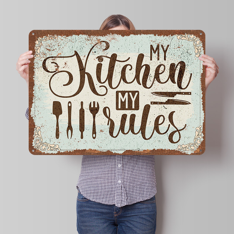Poster Logam Dapur Saya Aturan - Men Accessories Rule ulasan dan harga